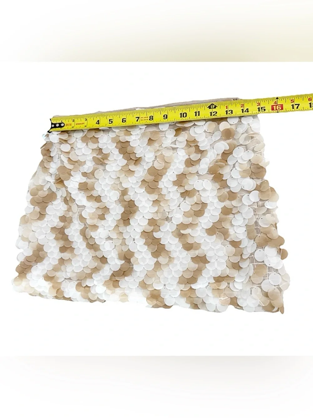 Sincerely Jules Champagne Sequin Mini Skirt Size Small ✨ - Picture 8 of 9